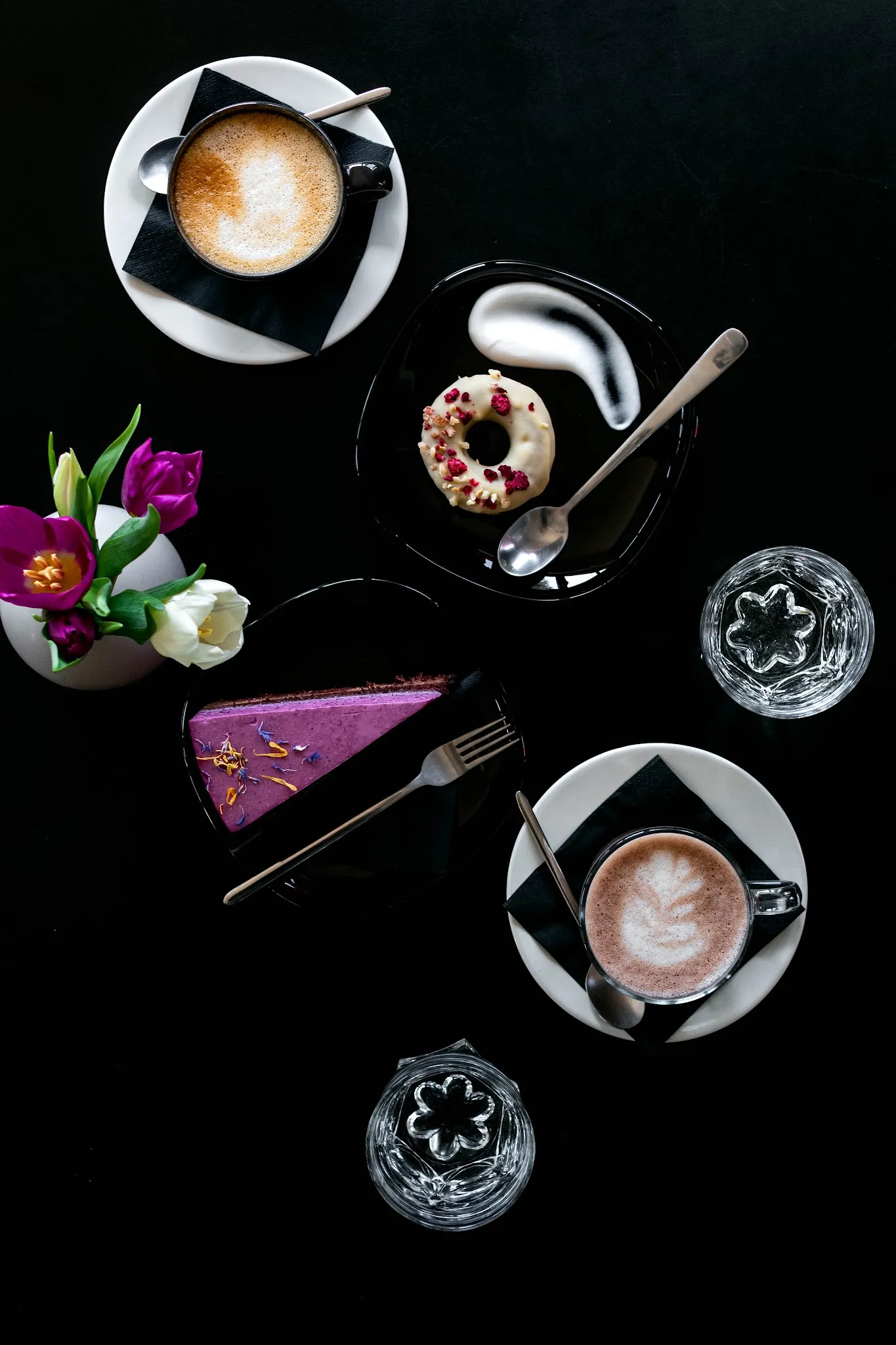 Selection of vegan cakes at Tavči Kuhna